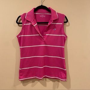 Vineyard Vines Pink Stripe Polo Tank